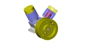 Byr v Twin CO2 motoru (Sadece Plastik Aparattır!!!) 3D - 3