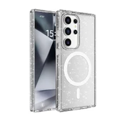 Galaxy S25 Ultra Kılıf M-safe Şarj Özellikli Parlayan Simli Saydam Renkli Zore Allstar Kapak - 1