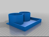 Byr Tepsiyle çift Yeti bardak tutucu (Sadece Plastik Aparattır!!!) 3D - 2