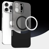 Apple iPhone 16 Pro Kılıf M-Safe Şarj Özellikli Mıknatıslı Zore Duble Kapak - 4