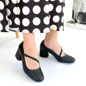 Kier Siyah Cilt Topuklu Ayakkabı thumbnail 4