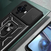 Huawei Nova 12S Kılıf Magnetik Standlı Kamera Korumalı Zore Sürgülü Vega Kapak - 6