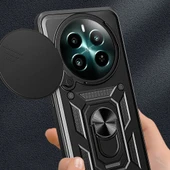 Realme 12 Plus Kılıf Magnetik Standlı Kamera Korumalı Zore Sürgülü Vega Kapak - 6