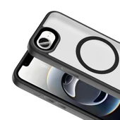 Apple iPhone 16E Kılıf Mat Arka Yüzey Wireless Şarj Özellikli Zore Flet M-safe Kapak - 7