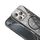 Apple iPhone 16 Pro Kılıf M-safe Şarj Özellikli Parlayan Simli Zore Okso Kapak thumbnail 6