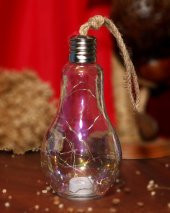 Ampül İçinde Led Lamba Pilli 22 Cm Sade Dekoratif Hediyelik - 2