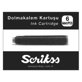 Scrikss Dolma Kalem Kartuşu (6 LI) Siyah thumbnail 2