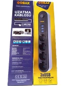 Termal Akım Korumalı GB-103 Uzatma Kablosu MG-101 10A-2500W - 3