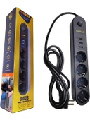 Termal Akım Korumalı GB-103 Uzatma Kablosu MG-101 10A-2500W - 1