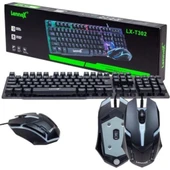 Lennox LX-T302 Oyuncu Klavye Mouse Set Rgb Işıklı Orjinal - 2