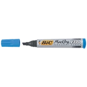 Bic Markör Permanent Kesik Uçlu Mavi 12 li - 1