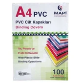 Mapi Cilt Kapağı Plastik Opak A4 160 MIC Şeffaf (100 lü) - 1