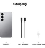 Galaxy S25 Plus 512 12 GB Ram 5G  (Samsung Türkiye Garantili) Gümüş  Silver Shadow - 2