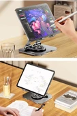 Farway Masa Üstü Metal Tablet Ve Telefon Tutucu Stand 2 Kademeli 360 Derece Döndürülebilir - 2