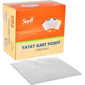 Sarff Kart Poşeti Yatay 7.5x9.5 CM Beyaz (100 LÜ) - 1