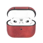 Apple AirPods 3.nesil Uyumlu Deri Kılıf Juni AA4 Kırmızı - 2
