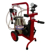 L-40 Tek Sağım Kuru Sistem  30 LT Krom Güğümlü  Süt Sağım Makinesi - 1