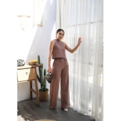 Lucky Life Keten Bluz Ve Pantolon İki̇li̇ Takim thumbnail 4