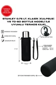 Klasik Kulpsuz 0.75 Lt. ile Uyumlu Omuz Askılı Termos Kılıfı - 2