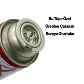 (1 Adet) Kamp Gazı Bütan Propan Tüpü Portatif Ocak Kartuşu Tek kullanımlık Pürmüz 400 ml 227 gr - 4