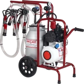 Çift Sağım Kuru Sistem 40 LT Alüminyum Güğümlü Süt Sağım Makinesi - 1