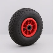 Plastik Jantlı Siboplu 260x85 mm El Arabası Tekeri Burçlu İç Lastikli Şişme Havalı Taşıma Arabaları - 8