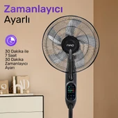 NPO N01 Buz Eklenebilir Ultrasonik Buharlı Zaman Ayarlı 3 Kademli Sessiz 75W Akıllı Vantilatör thumbnail 4