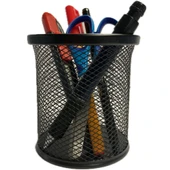 Bafix Kalemlik Metal Perforeli Silindir Siyah BFX-MMK802S - 1