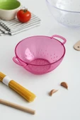 Akrilik Pembe Mini Pirinç Süzgeçi & Bakliyat Süzgeçi (3 SU BARDAĞI ÖLÇÜLÜ) - 2