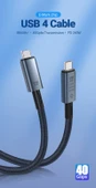 Daytona ZR848 240W USB 4.0 40GBPS 8k Thunderbolt Görüntü Aktarım ve Hızlı Şarj Kablosu 0,5 Metre - 3