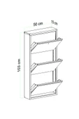 Evdemo Kilitli 3 Kapaklı Metal Ayakkabılık Beyaz - 6