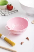 Akrilik Soft Pembe Mini Pirinç Süzgeçi & Bakliyat Süzgeçi (3 SU BARDAĞI ÖLÇÜLÜ) - 2