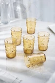 Akrilik Amber Tekli Kısa Bardak & Su Meşrubat Kahve Yanı Bardağı 400 ml ( Cam Değildir ) - 4