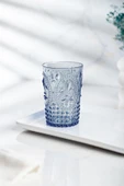 Akrilik Lacivert 6'lı Kısa Bardak & Su Meşrubat Kahve Yanı Bardağı 400 ml ( Cam Değildir ) - 4