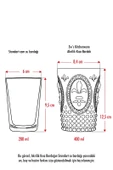 Akrilik Lacivert 6'lı Kısa Bardak & Su Meşrubat Kahve Yanı Bardağı 400 ml ( Cam Değildir ) - 6