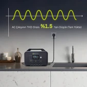 1008WH Taşınabilir Güç Kaynağı %99.99 MPPT BMS Çoklu Koruma Kablosuz Şarj / Beyaz - 6