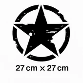 Army Star Askeri Yıldız Oto Sticker Siyah 27x27cm - 2