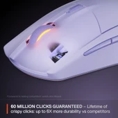 SteelSeries Rival 3 Wireless Gen 2 Gaming Mouse - 2.4GHz ve Bluetooth Bağlantı - Lila - 5