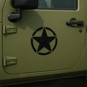 Army Star Askeri Yıldız Oto Sticker Siyah 27x27cm - 3