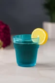 Akrilik Aquamarin 6'lı Kısa Bardak & Su Meşrubat Kahve Yanı Bardağı 300 ml ( Cam Değildir ) - 1