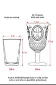 Akrilik Lacivert 6'lı Kadeh & Su Meşrubat Kahve Yanı Bardağı 450 ml ( Cam Değildir ) - 5