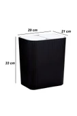 Perotti 13255 Click Kapak Siyah-Beyaz İki Bölmeli Modern Çöp Kovası 15LT - 5