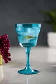 Akrilik Aquamarin Tekli Kadeh & Su Meşrubat Kahve Yanı Bardağı 300 ml ( Cam Değildir ) - 1