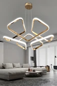 Dron Köşeli Modern Sarkıt Led Avize Salon & Oturma Odası Avizesi - 4