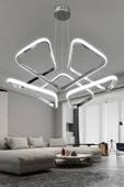 Dron Köşeli Modern Sarkıt Led Avize Salon & Oturma Odası Avizesi - 5
