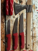 Handmade Sürmene Sürbisa Paltalı Kasap Kurban Et Doğrama Seti 4 lü + Masat thumbnail 2