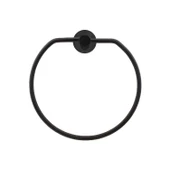 Bez Havluluk Aparatı Lavabo Banyo Mutfak Bez Havlu Askısı Siyah Paslanmaz Vidalı Metal thumbnail 2