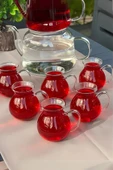 Mien Isıya Dayanıklı 6'lı Borosilikat Cam Bardak Kulplu Modern Çay Bardağı Seti Takımı - 4