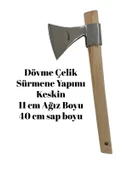 Sürmene El Dövmesi Düz Balta Nacak Makas Çeliği Üretimi Kamp Kemik Odun 600gr - 2