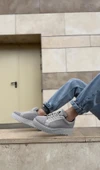 ET0803 Yüksek Taban Gri Triko Gri Taban Erkek Ayakkabı thumbnail 3